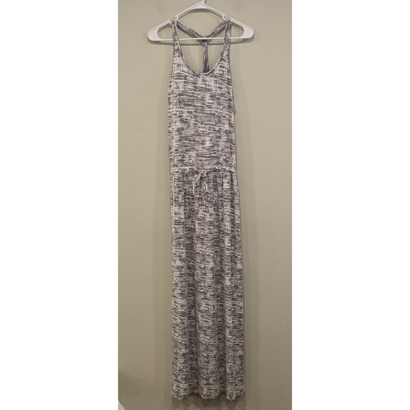 Athleta Silver Shimmer Cressida Racerback Maxi Dress Size Medium - Picture 1 of 10